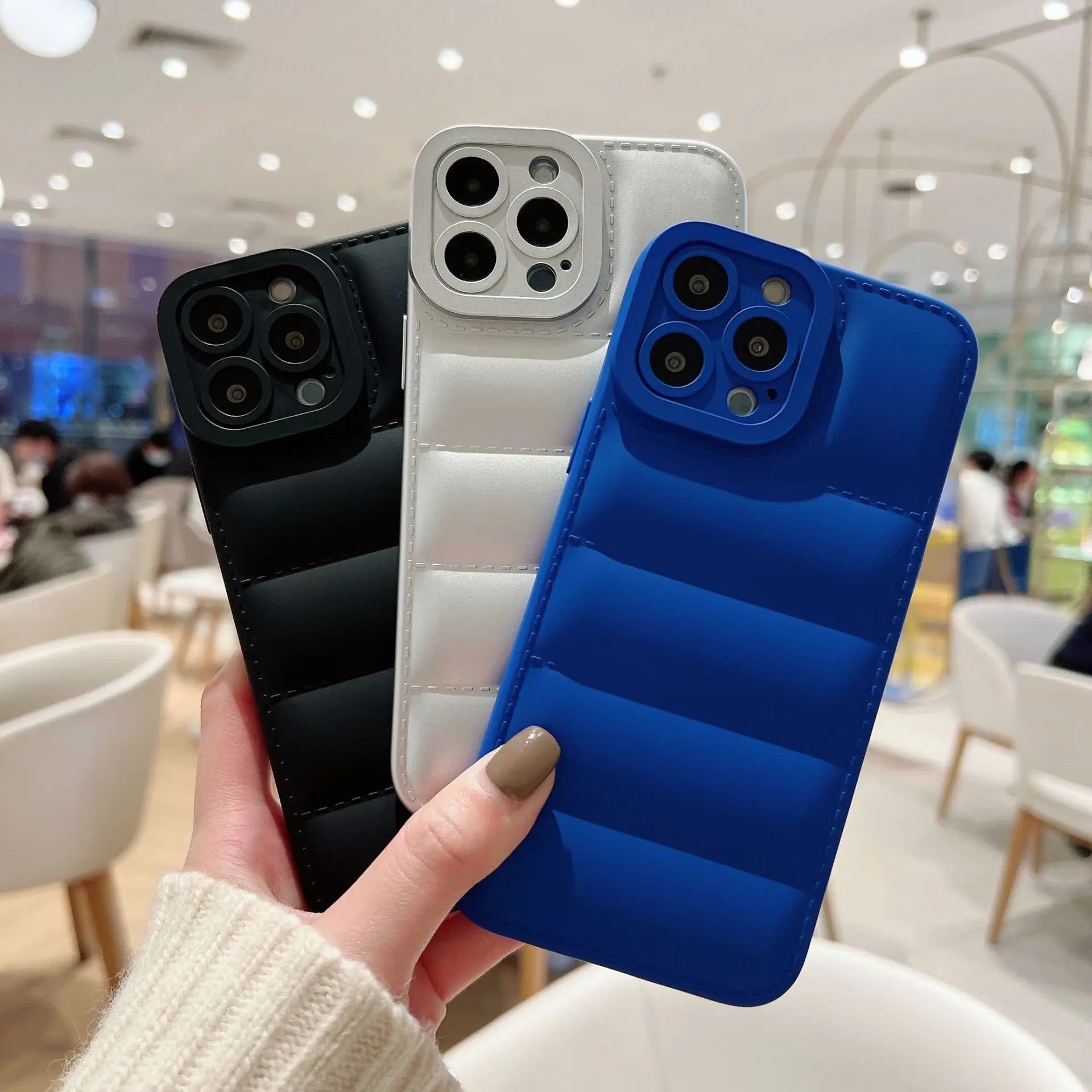 Jacket Style Puffer Case – Fits iPhone x to 13 Pro