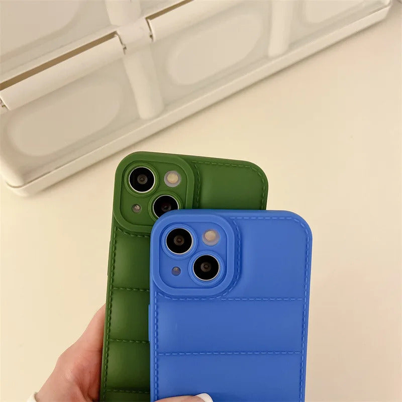 Jacket Style Puffer Case – Fits iPhone x to 13 Pro